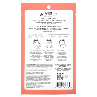 Pacifica, Glow Baby, Brightening Beauty Facial Mask, 1 sheet, 0.6 fl oz (18 ml) Pacifica, Glow Baby, Brightening Beauty Facial Mask, 1 sheet, 0.6 fl oz (18 ml)