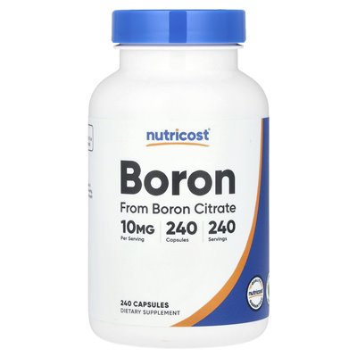 Nutricost, bor, 10 mg, 240 kapsułek Nutricost, bor, 10 mg, 240 kapsułek