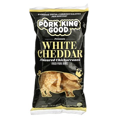 King Pork Good, aromatisierte Chicharrones, weißer Cheddar, 1,75 oz (49,5 g)