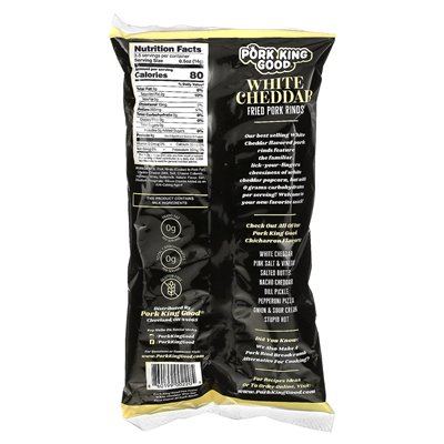 King Pork Good, aromatisierte Chicharrones, weißer Cheddar, 1,75 oz (49,5 g)