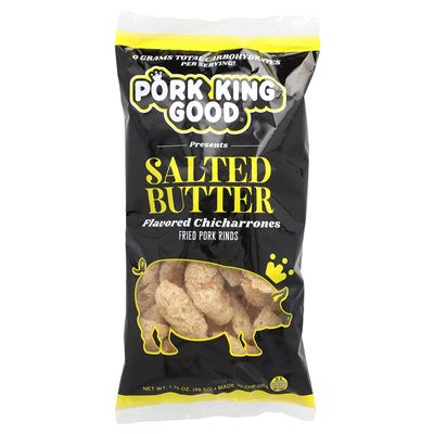 King of Pork Good, Flavored Chicharrones, Salted Butter, 1.75 oz (49.5 g)