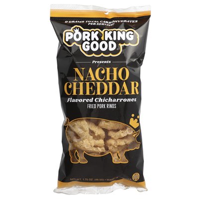 King Pork Good, aromatisierte Chicharrones, Nacho-Cheddar, 1,75 oz (49,5 g)