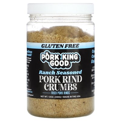 Pork King Good, Rind Crumbs, Ranch Seasoned, 12 oz (340 g) Pork King Good, Rind Crumbs, Ranch Seasoned, 12 oz (340 g)
