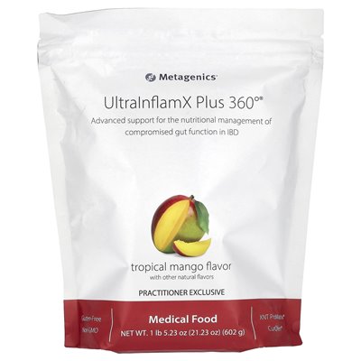 Metagenics, Ultrainflamx plus 360 °, tropikalne mango, 1 funt 5,23 uncji (602 g) Metagenics, Ultrainflamx plus 360 °, tropikalne mango, 1 funt 5,23 uncji (602 g)