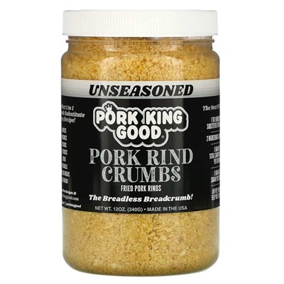 Pork King Good, Crumbs Pork Rind, Unssonted, 12 uncji (340 g)