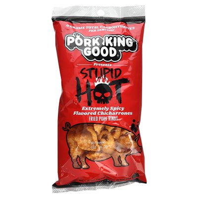 King of Pork Good, aromatisierte Chicharrones, superscharf, extra scharf, 1,75 oz (49,5 g)