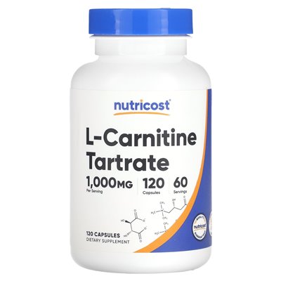 Nutricost, Winian L-karnityny, 1000 mg, 120 kapsułek (500 mg na kapsułkę)