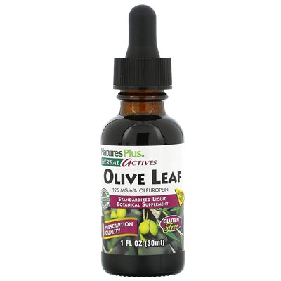 Naturesplus, Herbal Actives, Liść oliwek, wolny od alkoholu, 1 fl oz (30 ml)