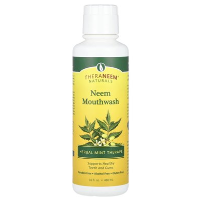 Organix South, TheraNeem Naturals, Neem Płukankę do Ust, Herbal Mint Therape, 16 uncji (480 ml)