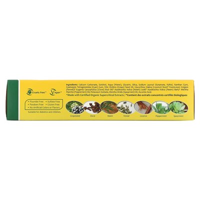 Organix South, Theraneem Naturals, Neem Toothast, Neem Therape with Mint, 4,23 uncji (120 g)