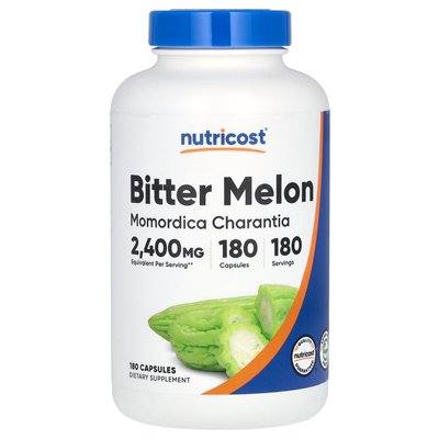 Nutricost, gorzki melon, 2400 mg, 180 kapsułek