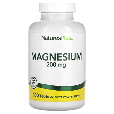 Naturesplus, magnez, 200 mg, 180 tabletek