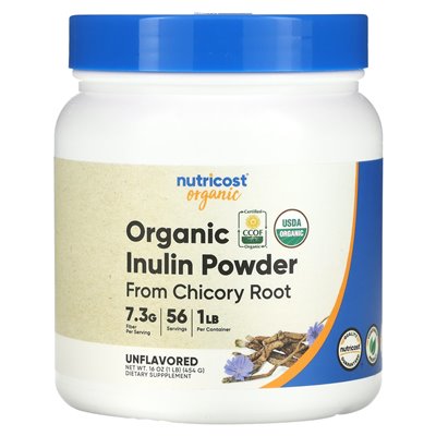 Nutricost, Organic Inulin Powder, Unsalted, 16 oz (454 g)