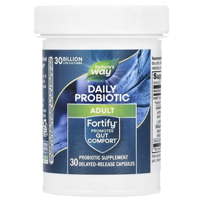 Nature's Way, Fortify, Daily Probiotic, dorosły, 30 miliardów CFU, 30 kapsułek o opóźnionym uwalnianiu Nature's Way, Fortify, Daily Probiotic, dorosły, 30 miliardów CFU, 30 kapsułek o opóźnionym uwalnianiu