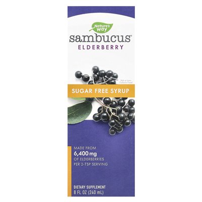 Nature's Way, Sambucus®, Holunder, zuckerfreier Sirup, 8 fl oz (240 ml) Nature's Way, Sambucus®, Holunder, zuckerfreier Sirup, 8 fl oz (240 ml)