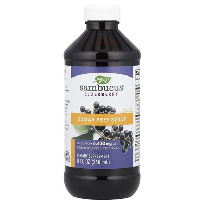 Nature's Way, Sambucus®, Holunder, zuckerfreier Sirup, 8 fl oz (240 ml) Nature's Way, Sambucus®, Holunder, zuckerfreier Sirup, 8 fl oz (240 ml)