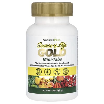 Naturesplus, Source of Life®, Gold, bestes Multivitaminpräparat, 180 Mini-Tabs