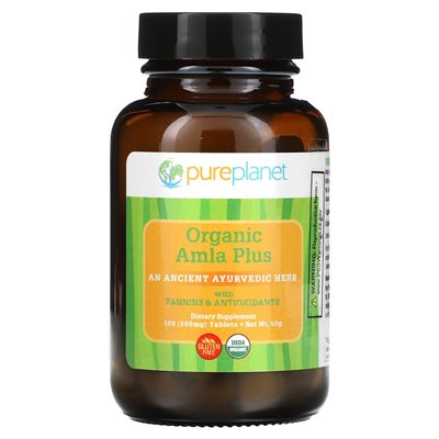 Pure Planet, Organic Amla Plus, 100 tabletek
