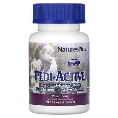 Naturesplus, Pedi-Active®, mieszane jagody, 60 tabletek do żucia Naturesplus, Pedi-Active®, mieszane jagody, 60 tabletek do żucia