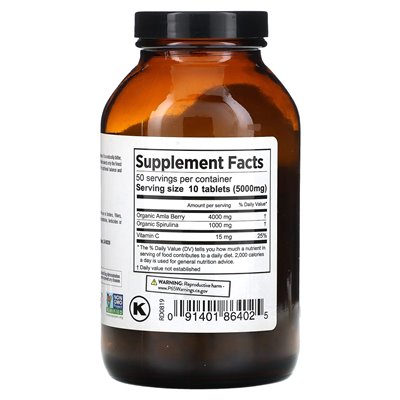 Pure Planet, Organic Amla Plus, 500 mg, 500 tabletek