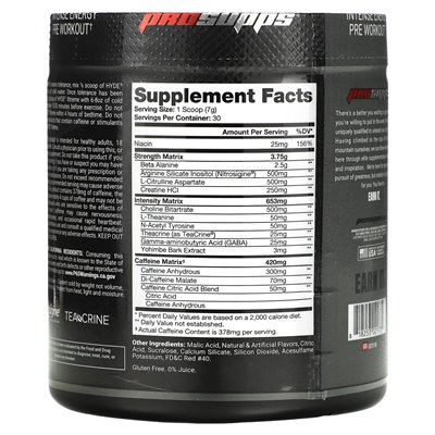 Prosupps, Hyde Xtreme, Intense Energy Pre Warkout, Watermelon Rush, 7,4 uncji (210 g) Prosupps, Hyde Xtreme, Intense Energy Pre Warkout, Watermelon Rush, 7,4 uncji (210 g)
