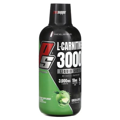 Prosupps, L-carnityna 3000 strzałów, zielone jabłko, 16 Oz (473 ml)