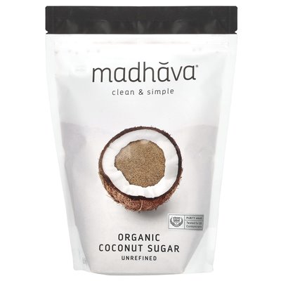 Madhava, organiczny cukier kokosowy, nieograniczony, 16 uncji (454 g) Madhava, organiczny cukier kokosowy, nieograniczony, 16 uncji (454 g)
