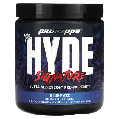 Prosupps, Mr. Hyde, Signature Gustared Energy Pre-Tracut, Blue Razz, 7,6 uncji (216 g) Prosupps, Mr. Hyde, Signature Gustared Energy Pre-Tracut, Blue Razz, 7,6 uncji (216 g)