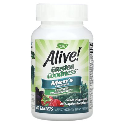 Nature, Alive!Garden Goodness, Multivitamin für Männer, 60 Tabletten