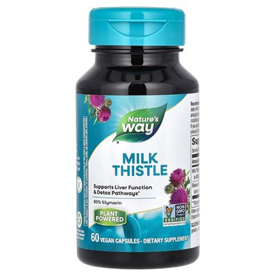 Nature's Way, Milk Thistle, 60 wegańskich kapsułek Nature's Way, Milk Thistle, 60 wegańskich kapsułek