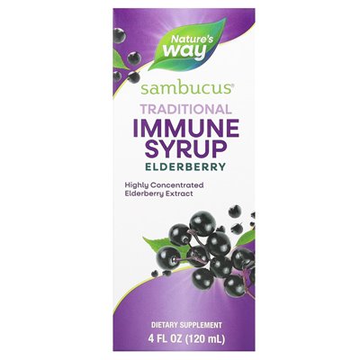 Nature's Way, Sambucus, tradycyjny syrop immunologiczny, czarny, 4 fl oz (120 ml)