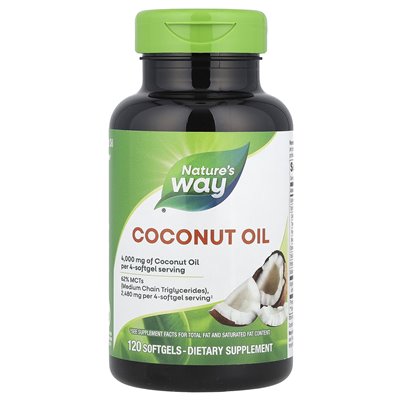 Nature's Way, Coconut Oil, 4000 mg, 120 softgels (1000 mg per softgel)
