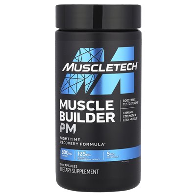 Muscletech, Builder Muscle PM, Formuła Recovery Nighttime, 90 kapsułek