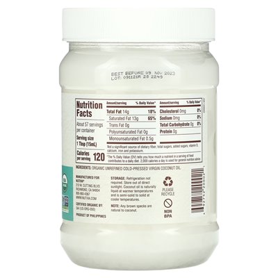 Nutiva, ekologiczny Virgin Coconut Oil, 29 Fl Oz (858 ml) Nutiva, ekologiczny Virgin Coconut Oil, 29 Fl Oz (858 ml)