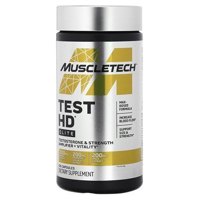 Muscletech, Test HD, elite, 120 kapsułek