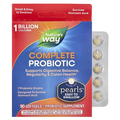 Nature's Way, Pearls Complete probiotyk, 1 miliard CFU, 90 softgels