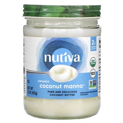 Nutiva, ekologiczna manna kokosowa, czyste i pyszne masło kokosowe, 15 uncji (425 g)