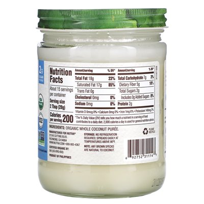 Nutiva, Bio-Kokosnuss-Manna, reine und köstliche Kokosnussbutter, 15 Unzen (425 g)