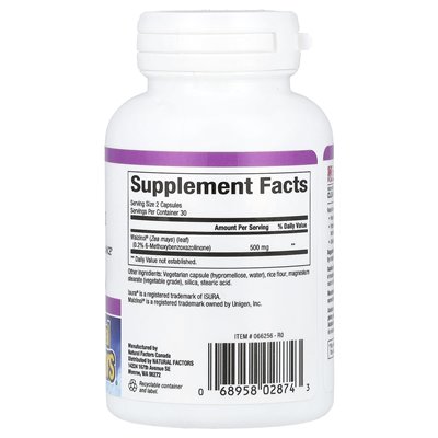 Czynniki naturalne, stres-relax®, spokojny ZZZ, 500 mg, 60 kapsułek wegetariańskich (250 mg na kapsułkę)