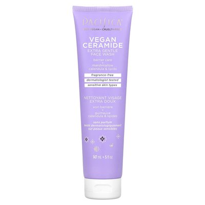 Pacifica, Veganes Ceramid, Extra Sanftes Gesichtswaschmittel, 5 fl oz (147 ml)