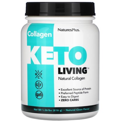 NaturesPlus, Keto Living, Naturalna Kollagen, 1,36 lbs (616 g) NaturesPlus, Keto Living, Naturalna Kollagen, 1,36 lbs (616 g)
