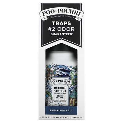 Poo-Wourri, spraye toaletowe przed You-Go®, świeża sól morska, 2 flory (59 ml)