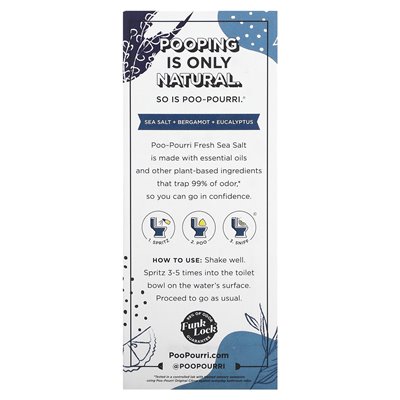 Poo-Wourri, spraye toaletowe przed You-Go®, świeża sól morska, 2 flory (59 ml)
