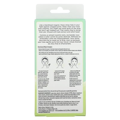 Pacifica Kale Detox Porenstreifen, 6 einzelne Streifen aus Naturfaseroptik