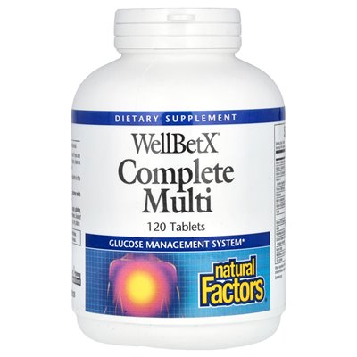 Czynniki naturalne, Wellbetx®, kompletne multi, 120 tabletek