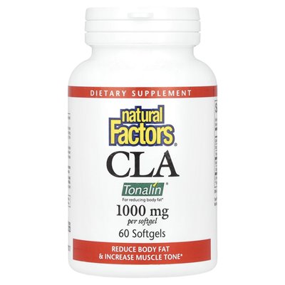 Czynniki naturalne, CLA, 1000 mg, 60 miękkich