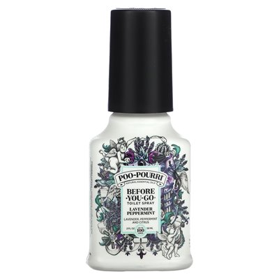 Poo-Wourri, spraye toaletowe przed You-Go®, lawendowa mięta pieprzowa, 2 flory (59 ml)
