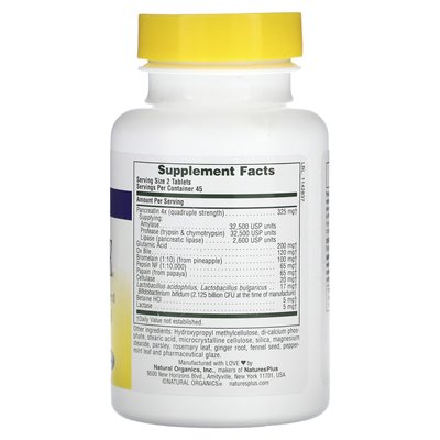 Naturesplus, Maximale Stärke, Ultra-Zyme, 90 Tabletten