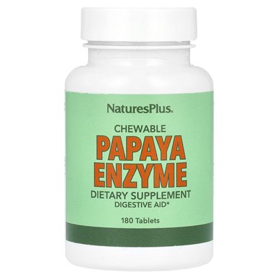 Naturesplus, Chewable Papaya Enzyme Supplement, 180 Tablets