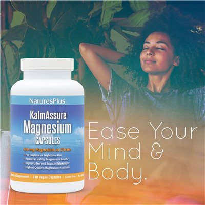 Naturesplus, Kalmassure, magnez, 420 mg, 240 kapsułek wegańskich (105 mg na kapsułkę) Naturesplus, Kalmassure, magnez, 420 mg, 240 kapsułek wegańskich (105 mg na kapsułkę)